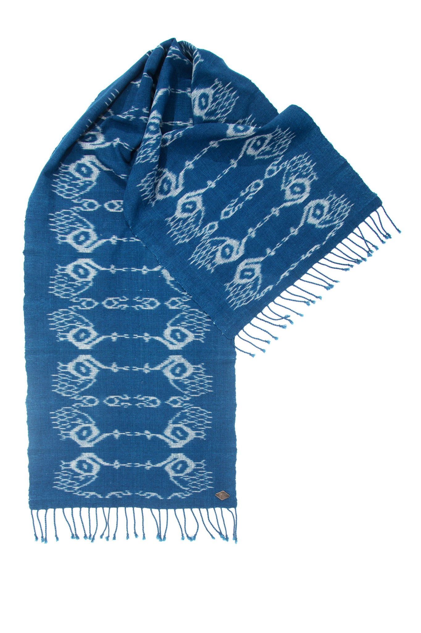 Peacock Scarf - Ikat Weave
