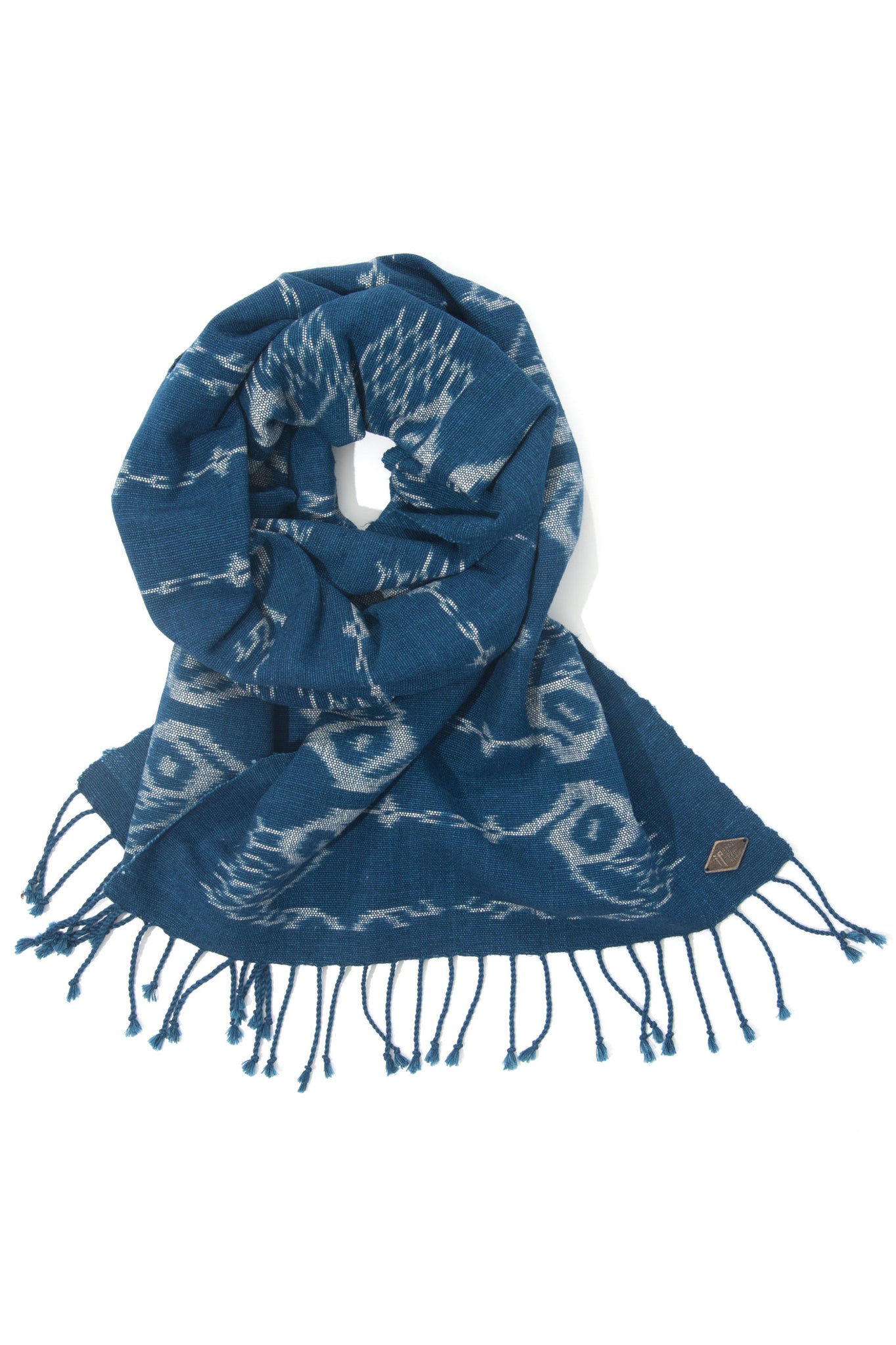 Peacock Scarf - Ikat Weave