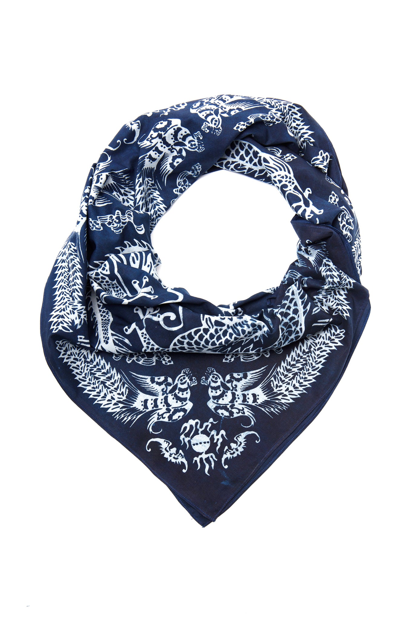DRAGON BANDANA - batik screen print