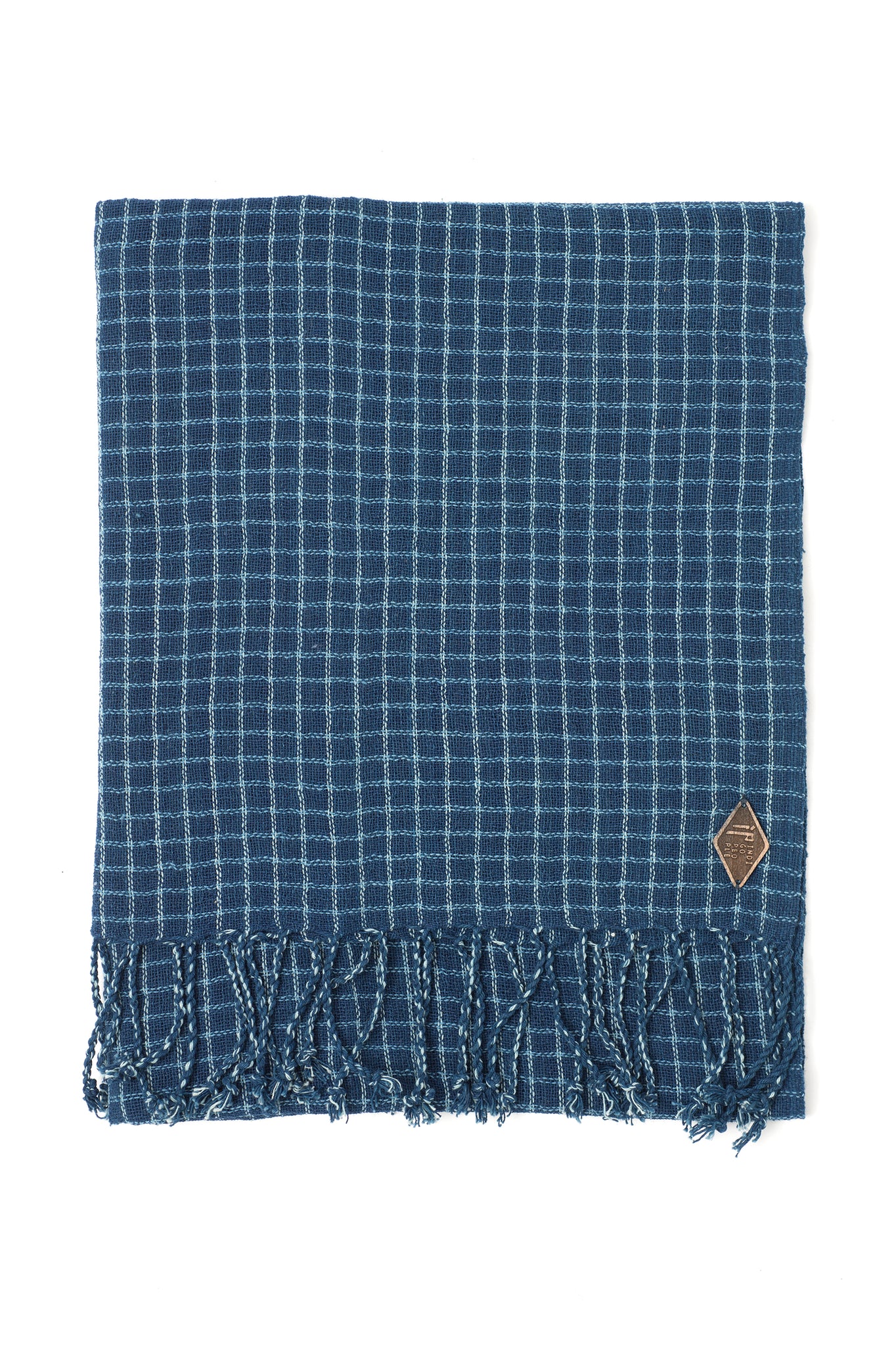 GRID SCARF - hand loomed checks