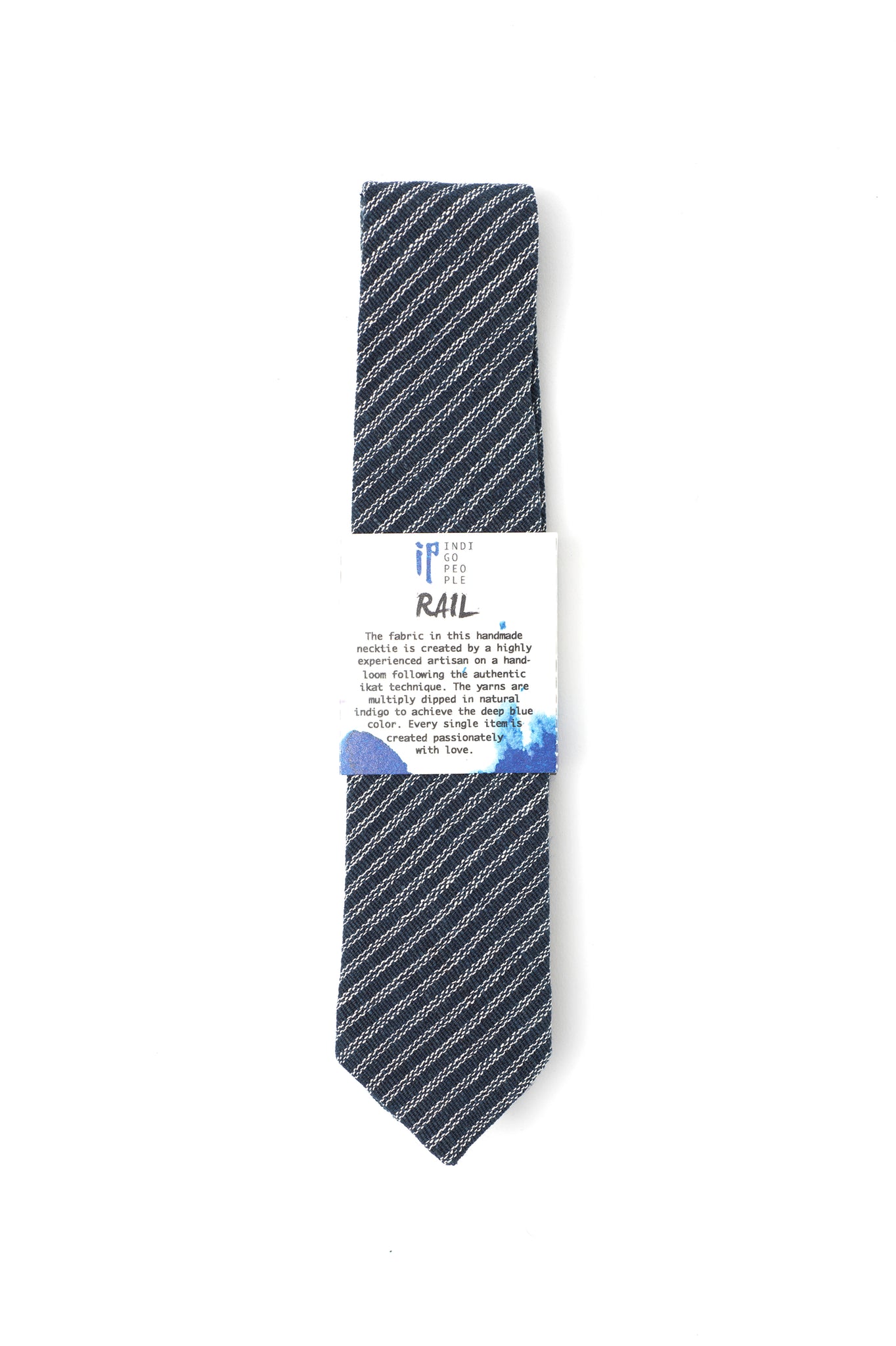 RAIL NECKTIE - hand loomed stripes