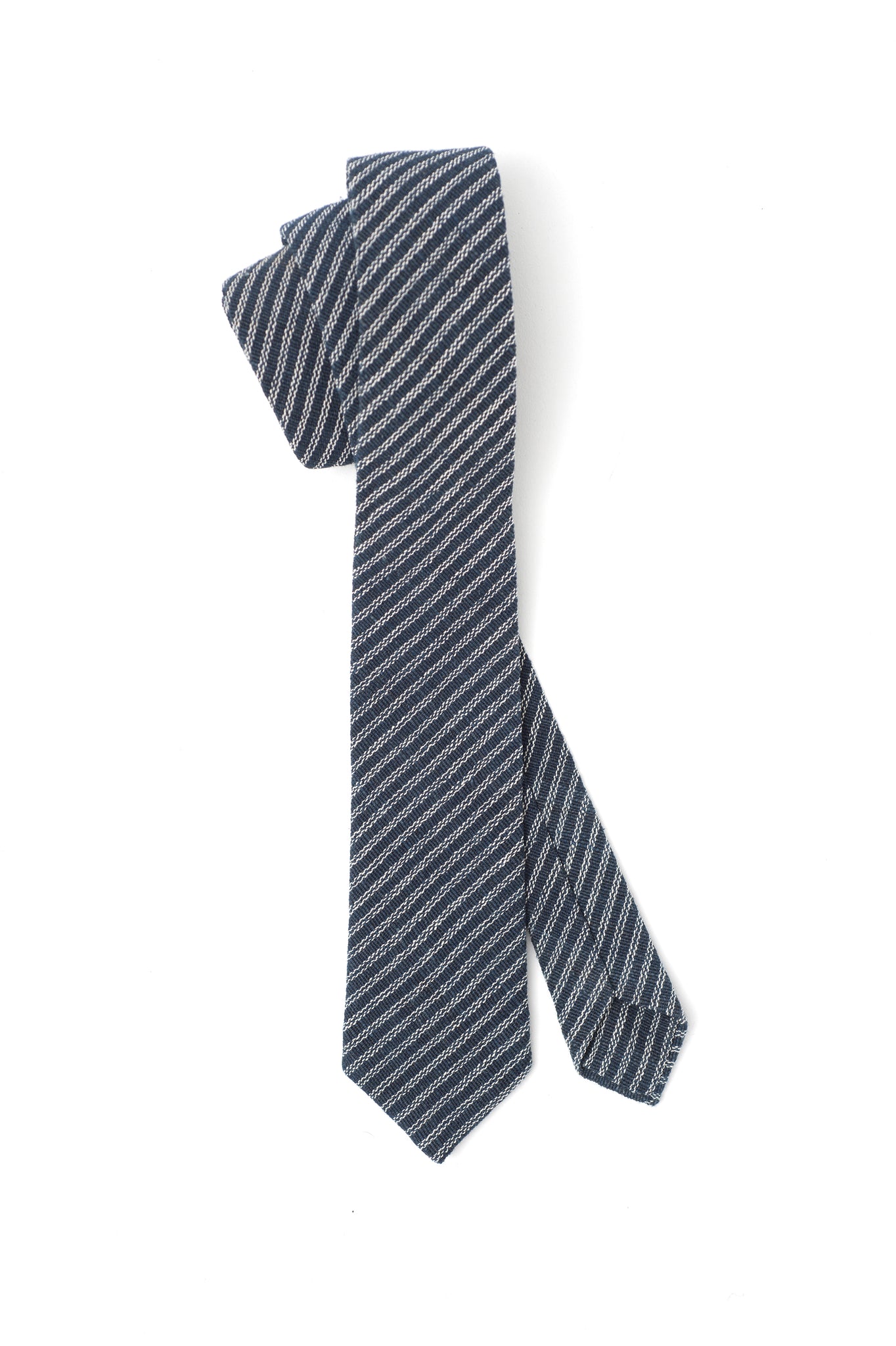 RAIL NECKTIE - hand loomed stripes