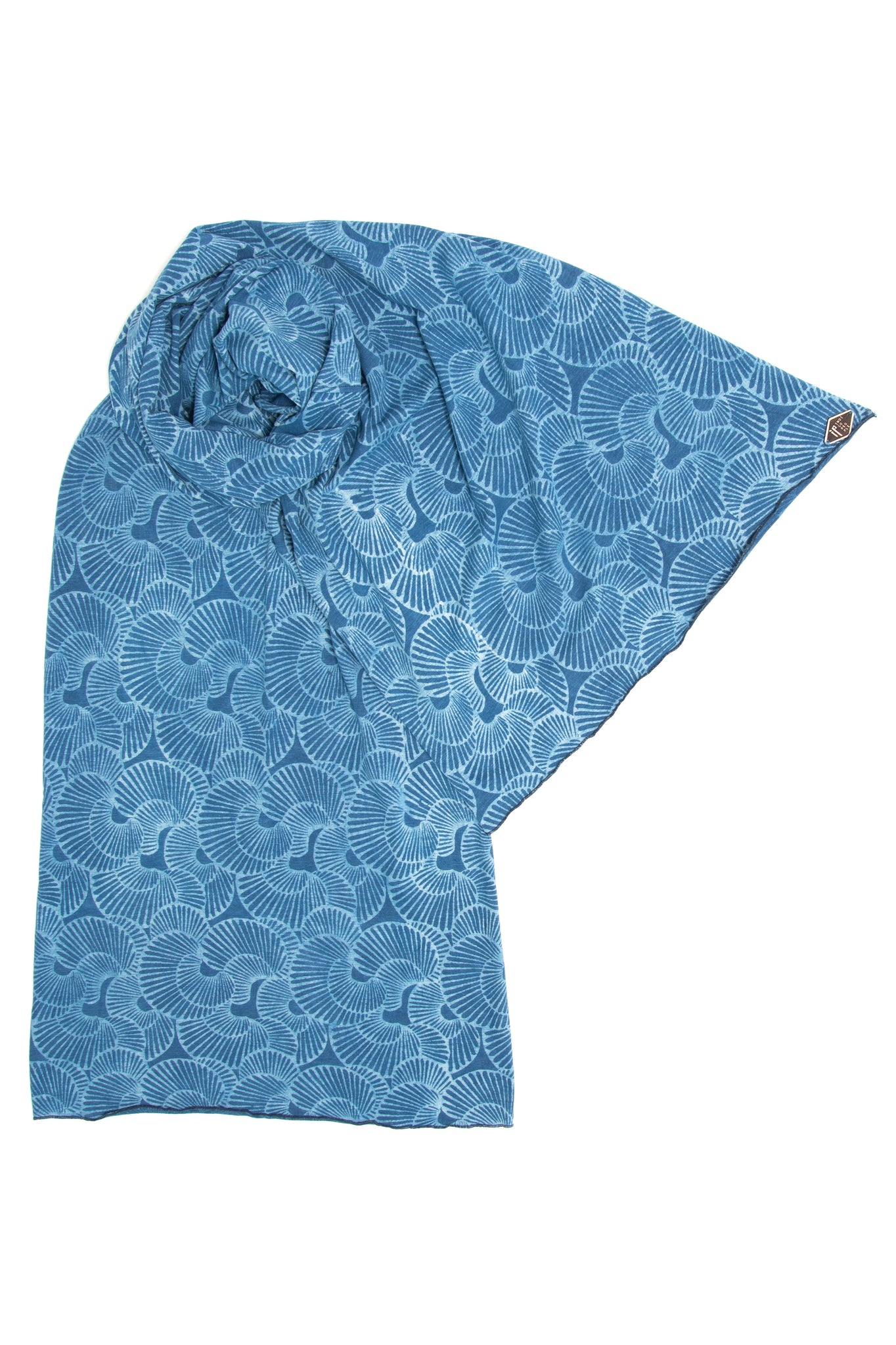 Shell Scarf - Mud Resist Block Print
