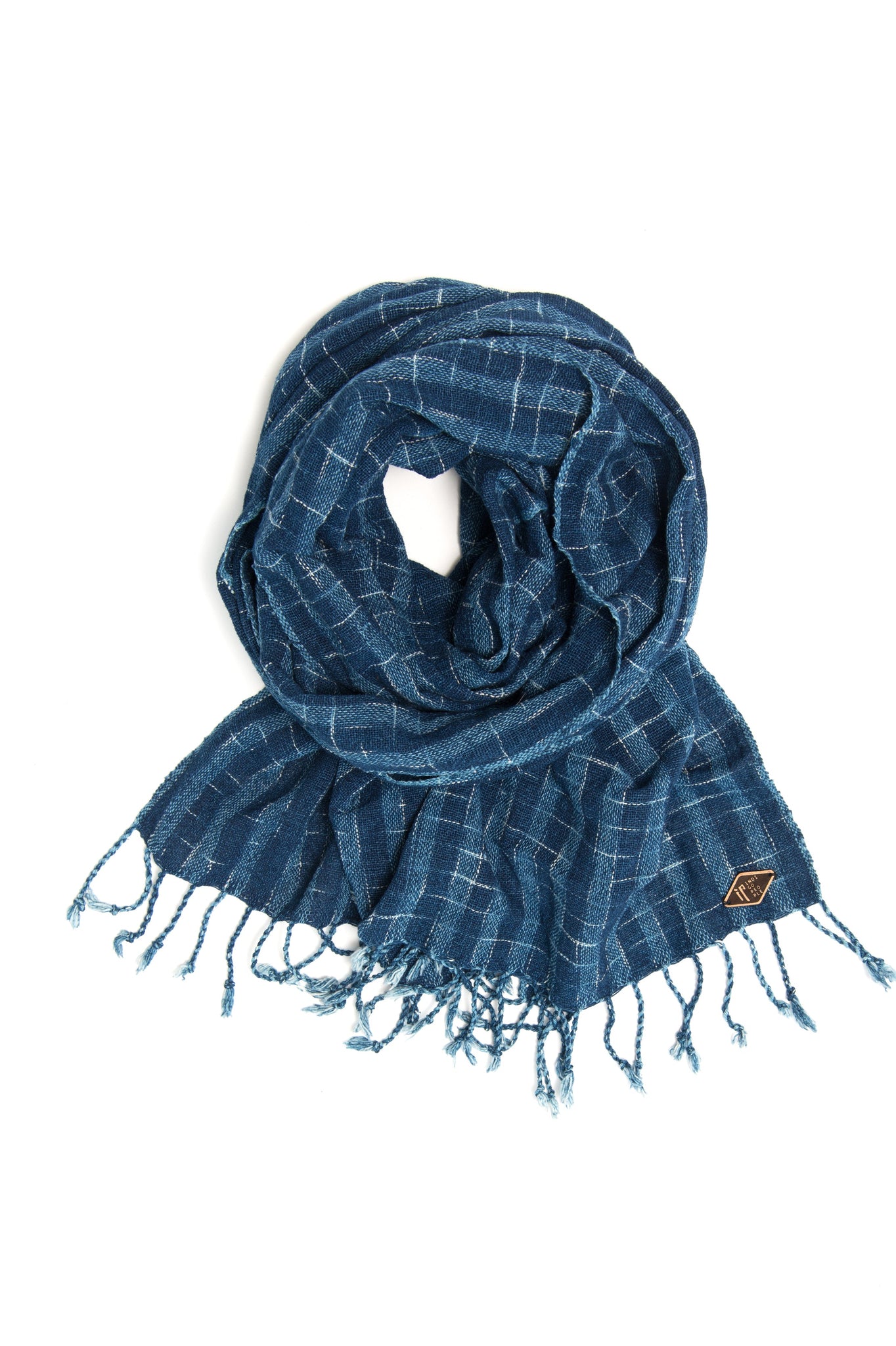 STREAM SCARF - hand loomed ikat
