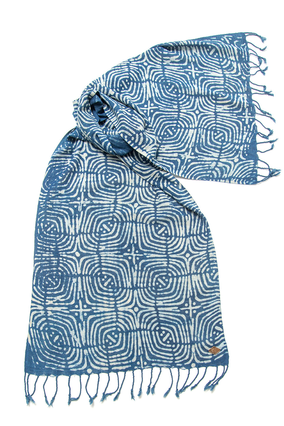 PADI SCARF - mud resist block print