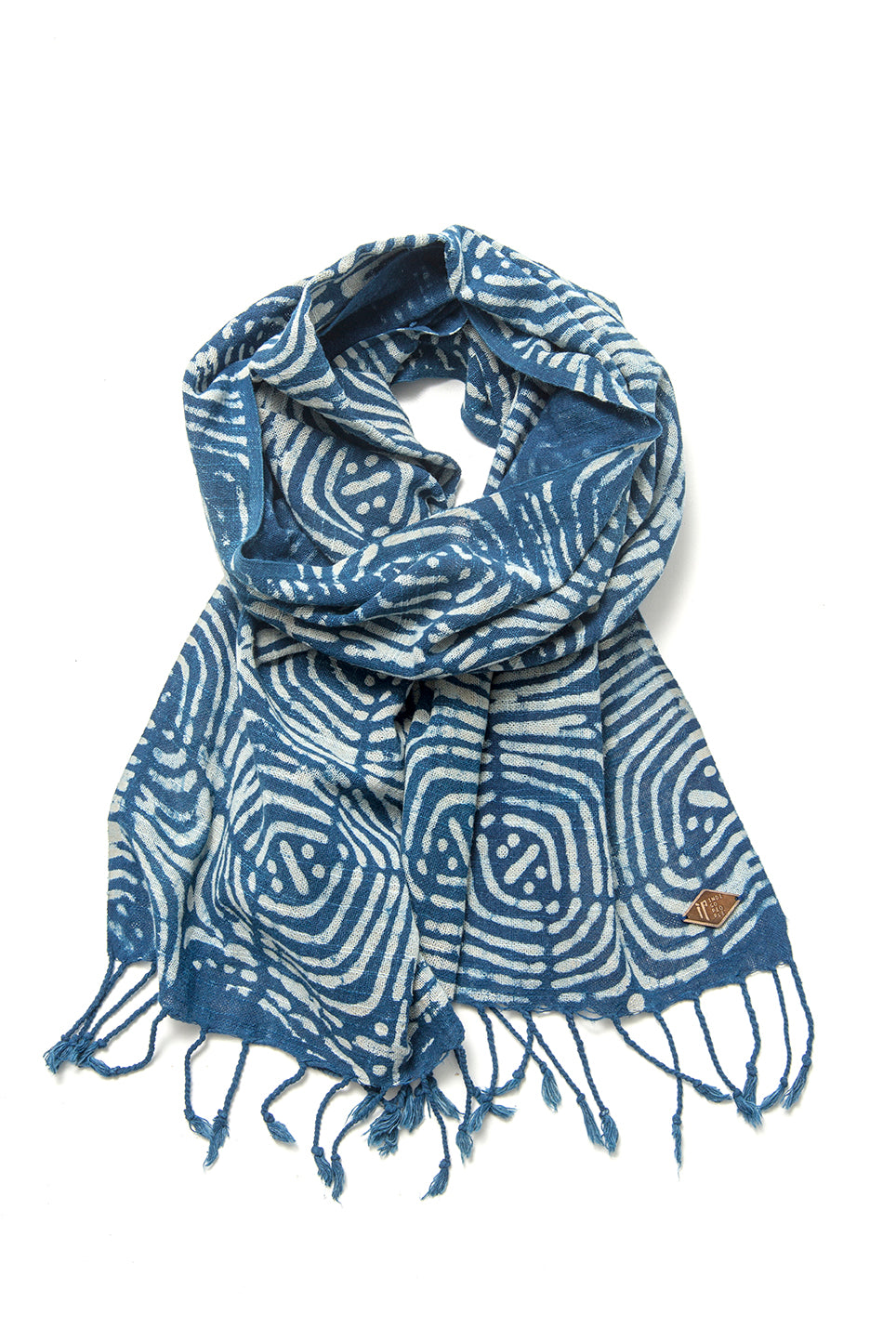PADI SCARF - mud resist block print